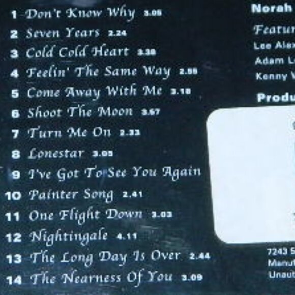 NORAH JONES Come Away With Me CD - Picture 4 of 5